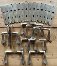 1 v 12 Drückergarnitur Alu Türklinke Türgriff Potente Design 50er Rockabilly FSB