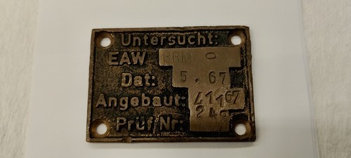 Dampflok prüfschild bronze - dampflok,