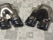 2 Mercedes Endrohrblenden Auspuffblenden Silber Chrom AMG C-Klasse AMG C43 Coupe