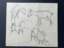 Drei Tierskizzen - Ziegen -