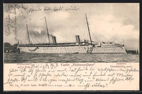 S yacht hohenzollern - ak,