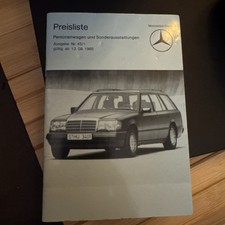 Mercedes Preisliste  Pkw 1985