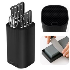 Messerblock Ohne Messer 4 in 1 Universal Abnehmbar Messerhalter Messer Schere...