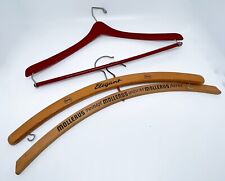 Kleiderbügel 3 St Holz rot Hosenbügel Union Elegant Vintage retro Kult Sammler