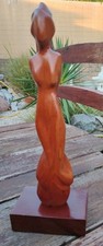 Holzfigur Frau 34 Cm Edelholz Handarbeit Indonesien