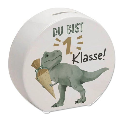 Dino mit schultüte spardose - dino,
