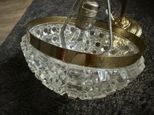 Deckenlampe Pressglas Große Stollen Bubbleglas Durchmesser 25 cm Höhe 12cm