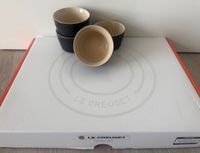 Le Creuset Schale / Auflaufform | 9,5 cm | 4er Set | schwarz-matt | neu