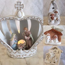 Krippenfiguren Heilige Familie Krippe Figuren Weihnachtskrippe Porzellan matt