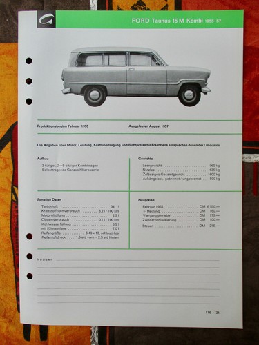 Ford weltkugel taunus 15m - taunus,
