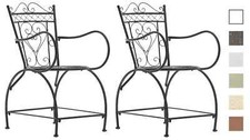 2er Set Garten-Stühle Gartenstuhl Stuhl Antik Vintage Rustikal Sheela von CLP