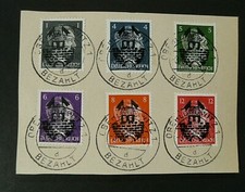  DEUTSCHLAND Germany LOKAL Nachläufer 1945 " GLAUCHAU I/IV Oberlungwitz " 6V kpl US