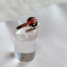 Facettierter Granat Ring 925