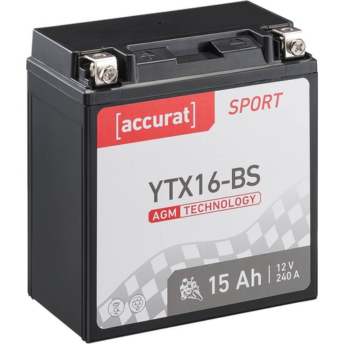 Motorradbatterie ytx16 agm - motorradbatterie, ytx16-bs