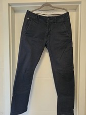 G-Star Vetar Slim Chino Hose Herren W30/L32 Schwarz Reißverschluss Fly Classic