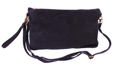 Tasche Clutch Velours Leder