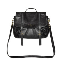 Kaviar Gauche Satchel bag Tasche Schultertasche Leder schwarz goldene Details