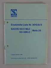 Teilekatalog Sachs Motor 50/2 MLC / 50/AMLC / Mofa 25 Stand 10/1968