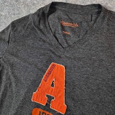 Adenauer & Co Longsleeve Herren M grau Shirt V-Neck A 1876 maritim Anker