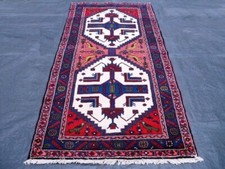 Orient Brücke handgeknüpft Perser Teppich Malayer Läufer  200 x 090 cm ART DECO