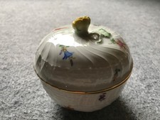 Porzellan Meißen Zuckerdose Geblümt