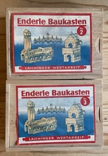 2 Enderle Vintage Holz Kinderbaukasten Nr. 2 u. 3