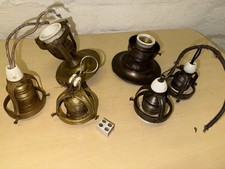6 x Lampenfassung,  Messing /