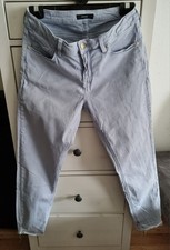 Damen Jeans 40 L OPUS Elma Slim Fit 7/8 Länge Stretch Hellblau