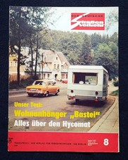 Der Deutsche Straßenverkehr 8/1975.  TEST WAS 2103 mit Hänger Bastei, Hycomat