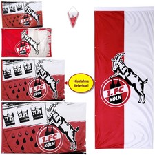 1. FC Köln Hissfahne Hissflagge oder Fahne Zimmerfahne Flagge Logo Wappen Wimpel
