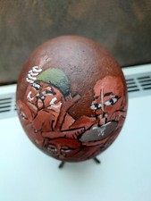 Handbemaltes Straußenei