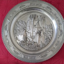 BURG ELTZ WAND-TELLER WMF ZINN  Jahresteller limitierte Auflage 1991 -23cm