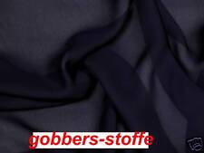 Georgette-Crepe-Chiffon-Deko-Stoff-Stoffe-marine