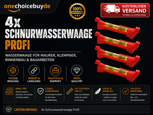 Schnurwasserwaage profi - 4x,