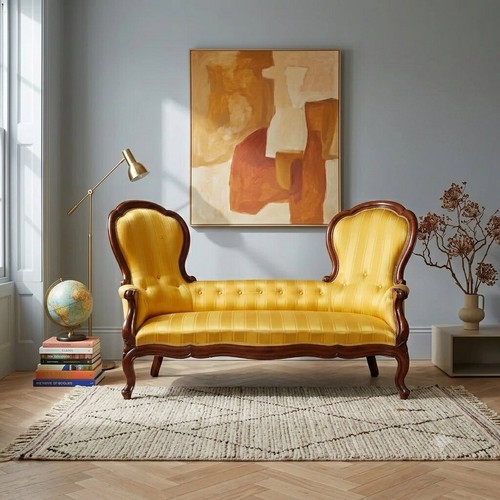 Antikes sofa mahagoni stoff - sofa,
