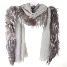 NURAGE Schal Cashmere Kaschmir Scatf Fell Braun One Size