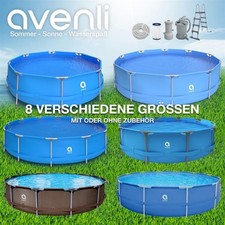 Pool Gartenpool Aufstellpool Frame Schwimmbad Schwimmbecken Rund Poolfolie XL