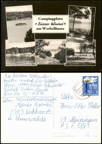 Ansichtskarte schorfheide - ansichtskarte,