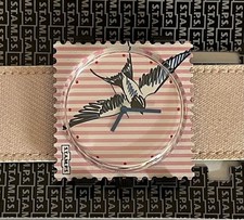 Stamps Uhr: Swallow Schwalbe + Armband Denim rose /neuwertig