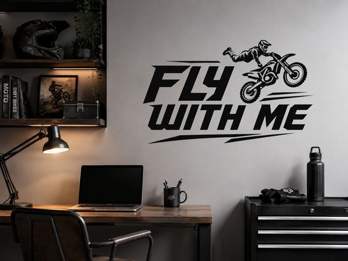 Wandtattoo motorrad motocross - wandtattoo,