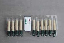 10 x LED Christbaumkerzen kabellos Weihnachtskerzen mit Fernbedienung Batterie