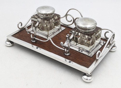 Edwardianischer silberteller - edwardianischer,