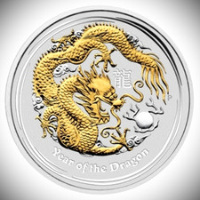 1 Unze 999er Feinsilber DRACHE