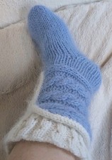 Handgestrickte Angora Socken