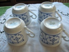 4 Kaffeetassen Bareuther, Indisch Blau, Bavaria - Germany