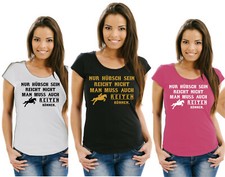 Pferdeshirt Pferde Reiten Reitsport Damen T-Shirt Damenshirt Girlieshirt Motiv 8
