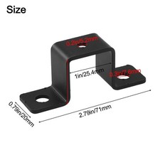 Schwarze Vierkantrohrschelle