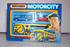 Matchbox MOTORCITY MC11/ BMW 323, Ford Escort, Car Transporter, 1985 Modell/AM10