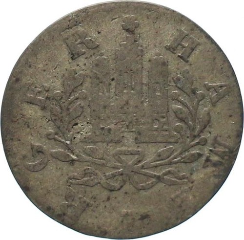 Hamburg stadt schilling - schilling, 1757