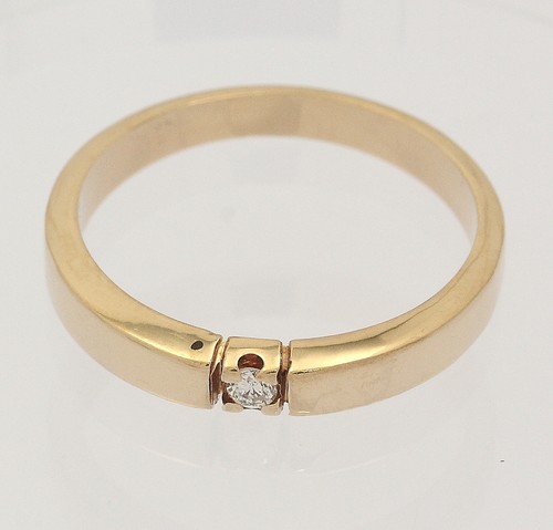 Solitär ring 14 kt - 14,
